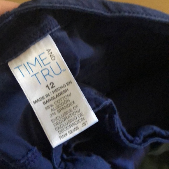 2 Time and Tru capris - green & blue pair sold - Picture 4 of 4